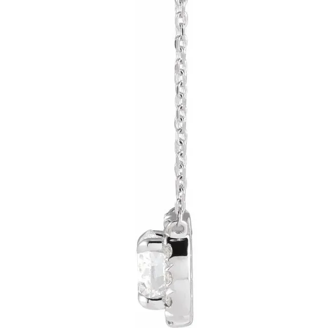 0.5 Carat Natural Diamond Halo Pendant