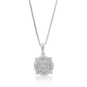 1/10 cttw Composite Lab Grown Diamond Pendant in Sterling Silver