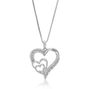 1/10 cttw Heart Lab Grown Diamond Pendant in Sterling Silver