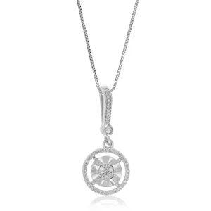 1/10 cttw Lab Grown Diamond Fashion Pendant in Sterling Silver