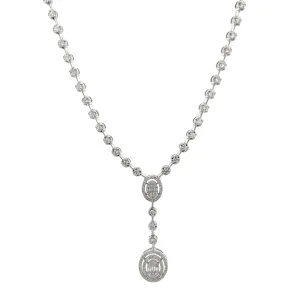 1.18ct 18k White Gold Diamond Necklace