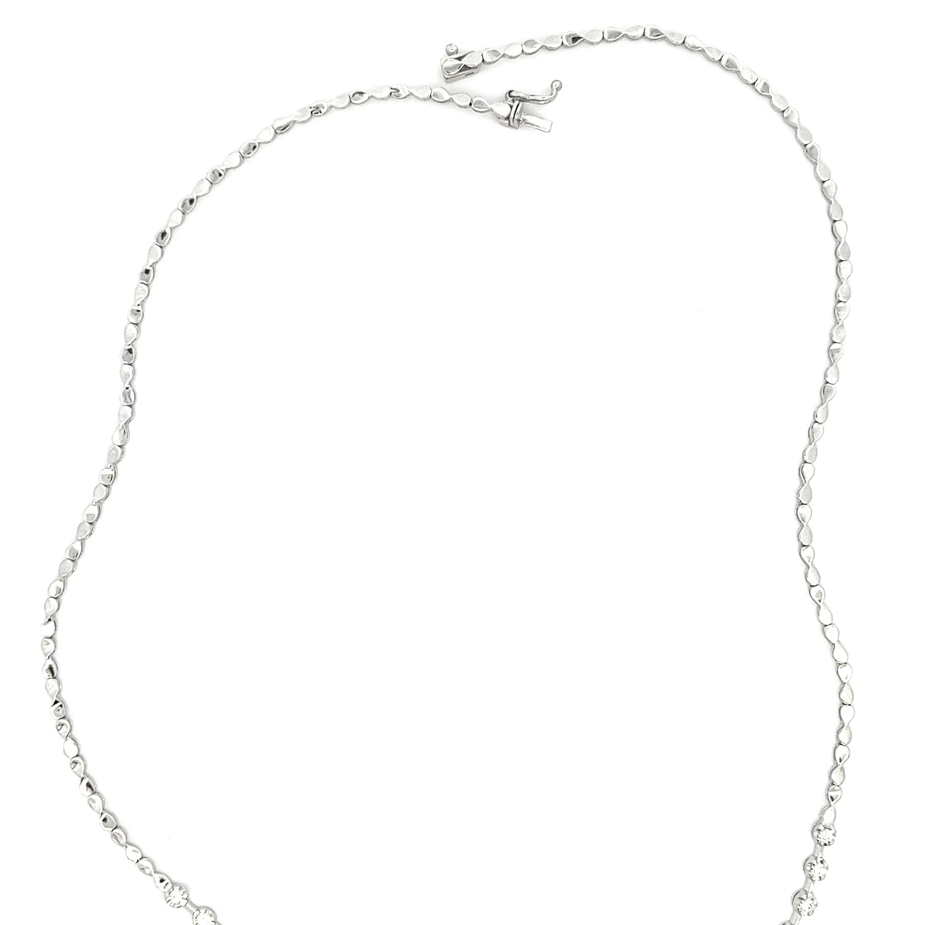 1.18ct 18k White Gold Diamond Necklace