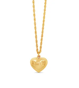 14k Gold Heart Love Necklace