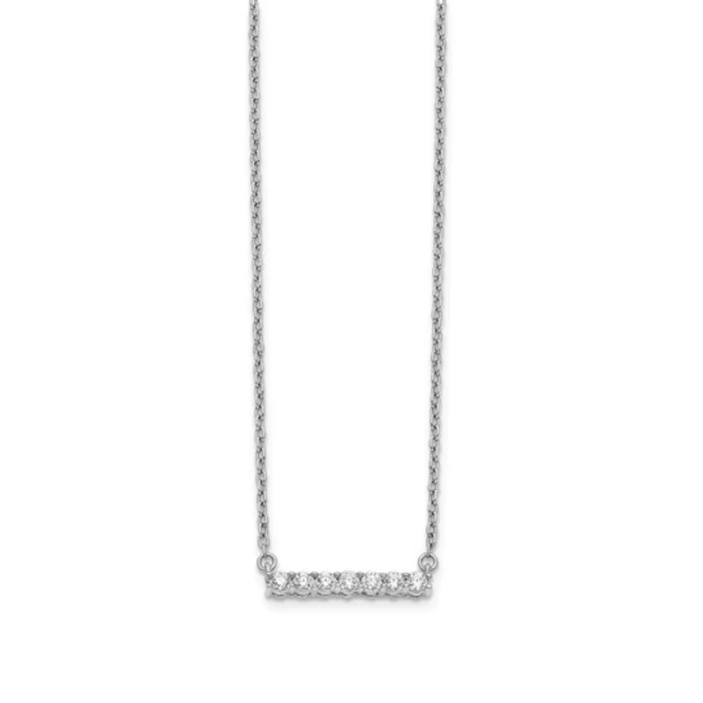 14K Gold Lab Grown Diamond Bar Necklace