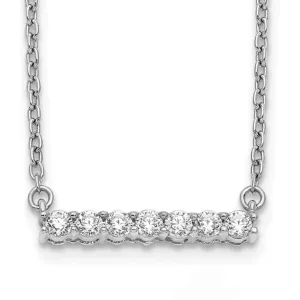 14K Gold Lab Grown Diamond Bar Necklace