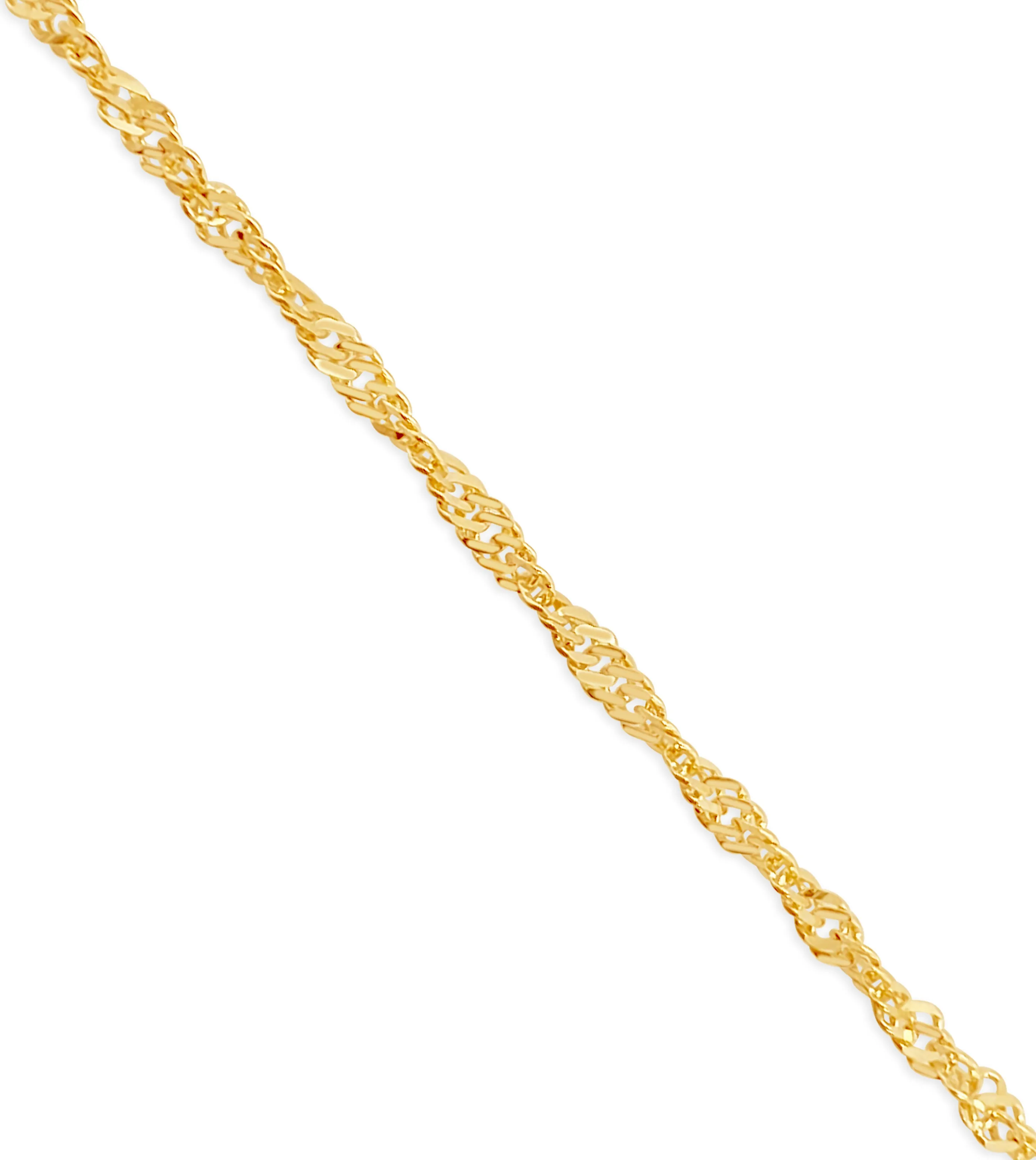 14k Gold Singapore Chain Necklace