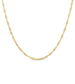 14k Gold Singapore Chain Necklace
