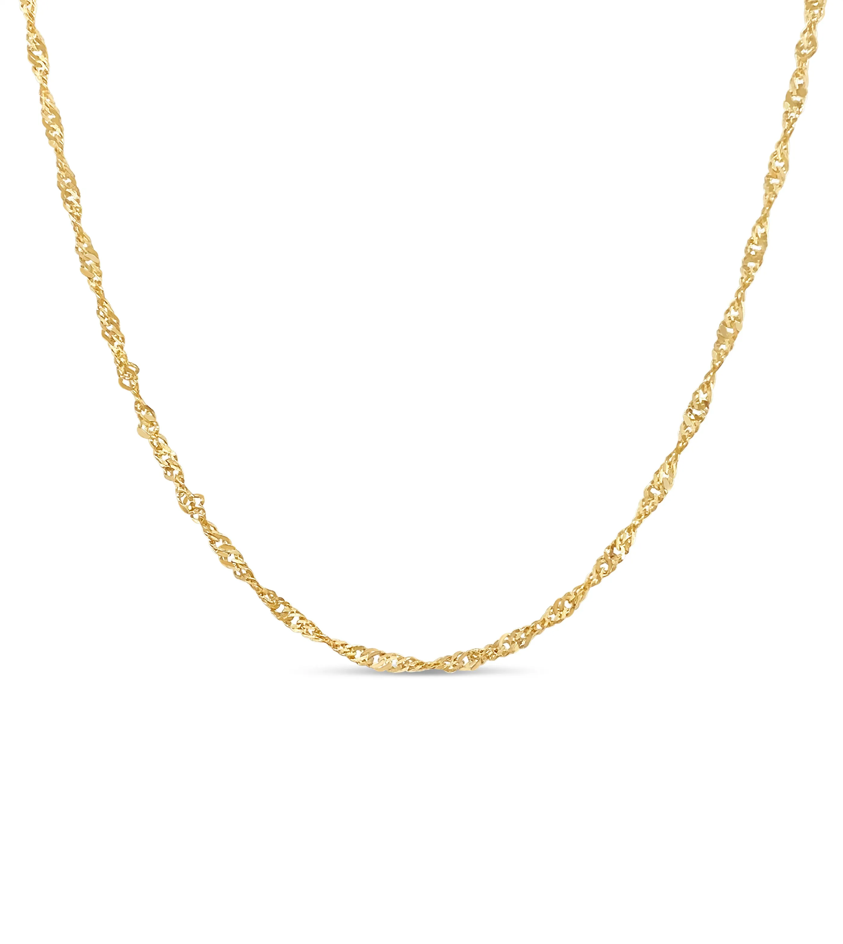 14k Gold Singapore Chain Necklace