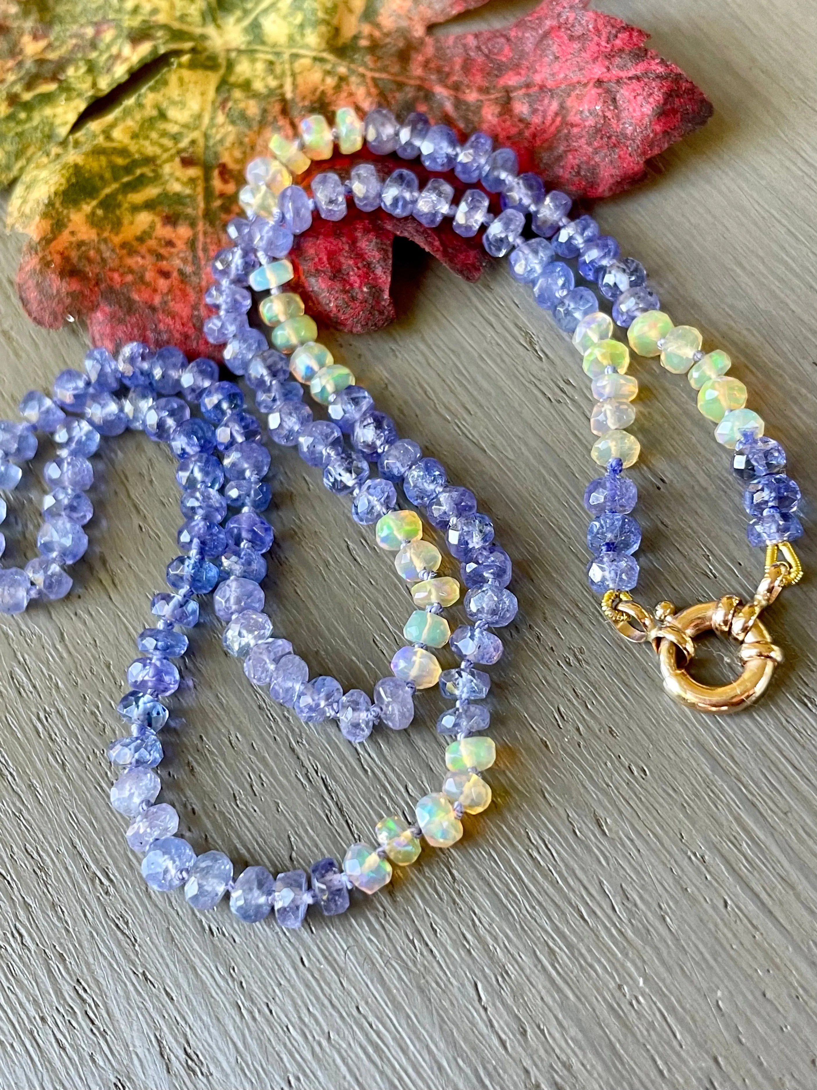 14k Tanzanite and Opal Necklace