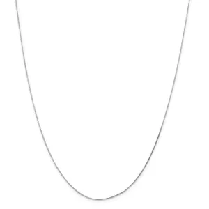 14k White Gold 0.70mm Octagonal Snake Chain