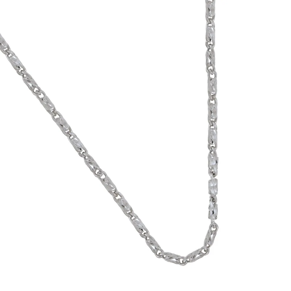 14k White Gold 1.2mm Raso Chain 18"