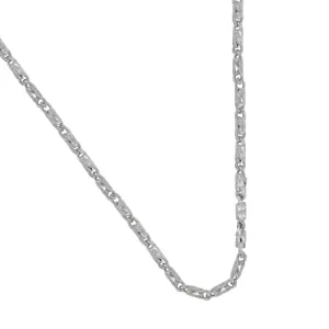 14k White Gold 1.2mm Raso Chain 18"