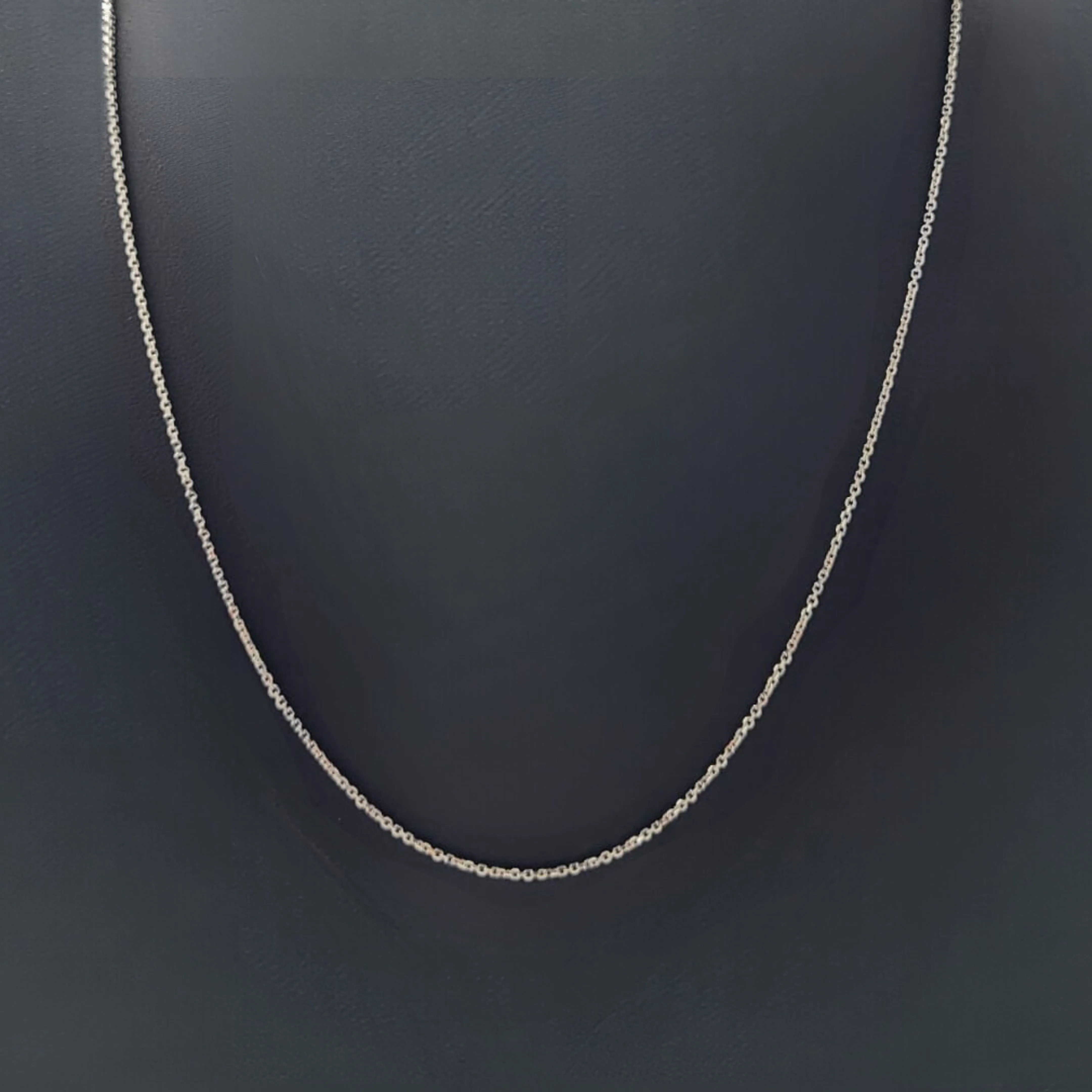 14K White Gold 20" Mini Charm Chain Link