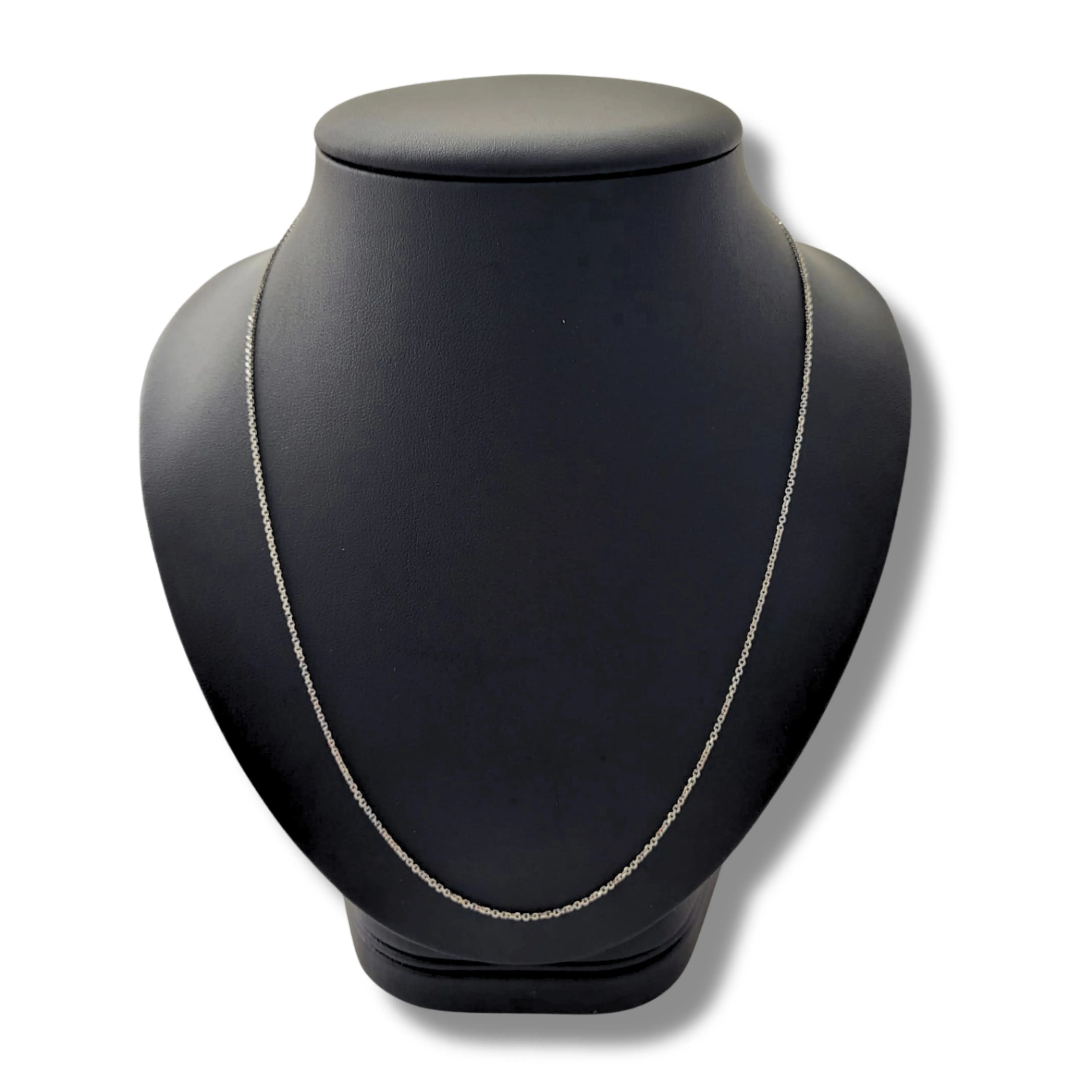 14K White Gold 20" Mini Charm Chain Link