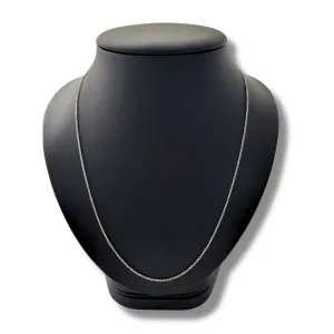 14K White Gold 20" Mini Charm Chain Link