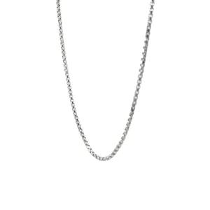 14k White Gold Round Diamond 8.5 gram, 2mm and 24"inch