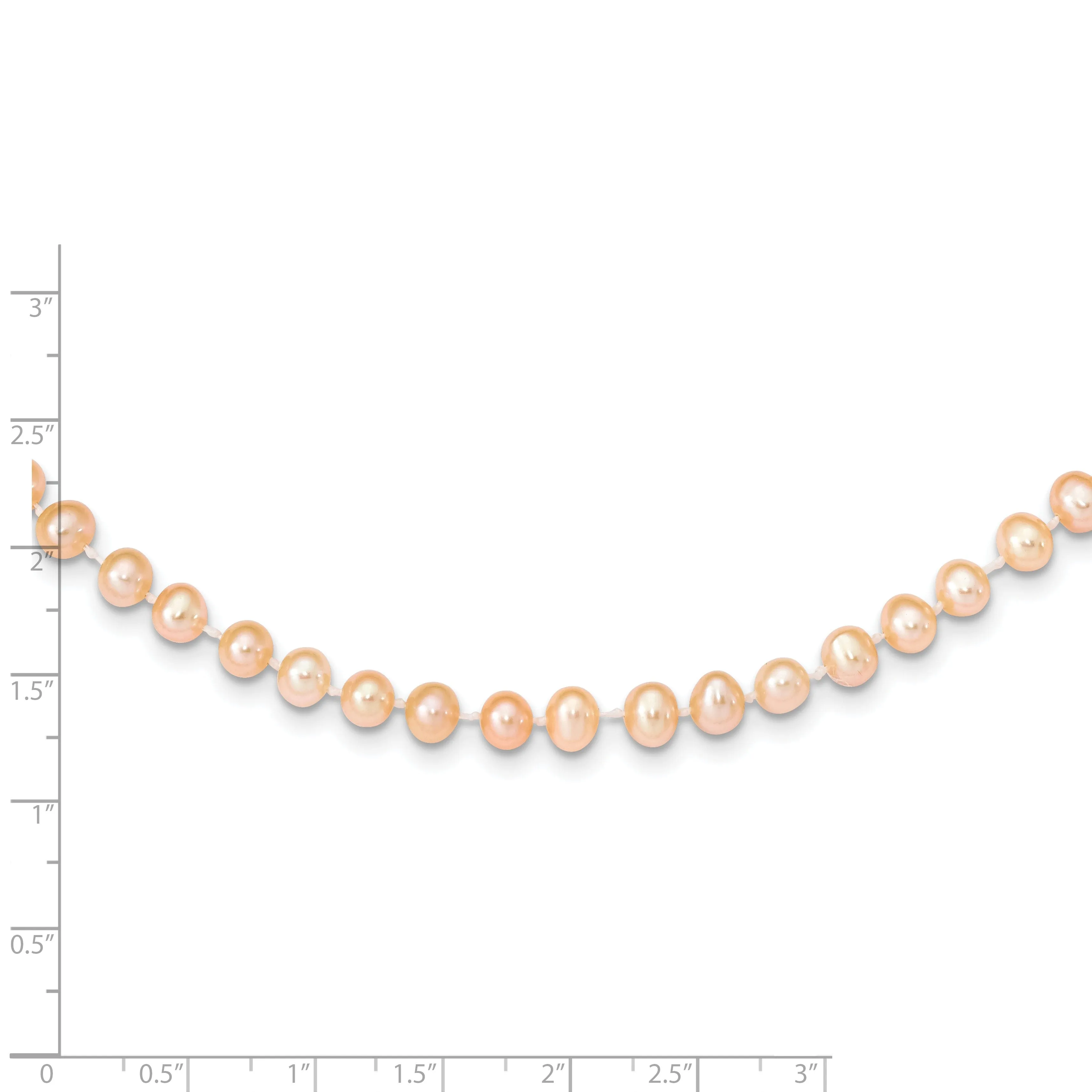 14k Yellow Gold Pink Freshwater Pearl Necklace