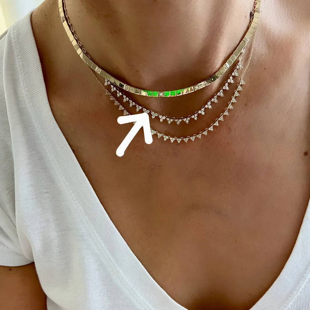 14KT Gold Diamond Large Freya Necklace