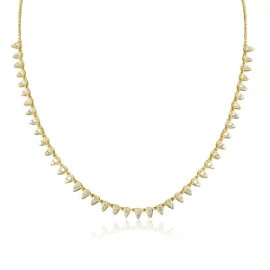 14KT Gold Diamond Queen Necklace, Best Seller !