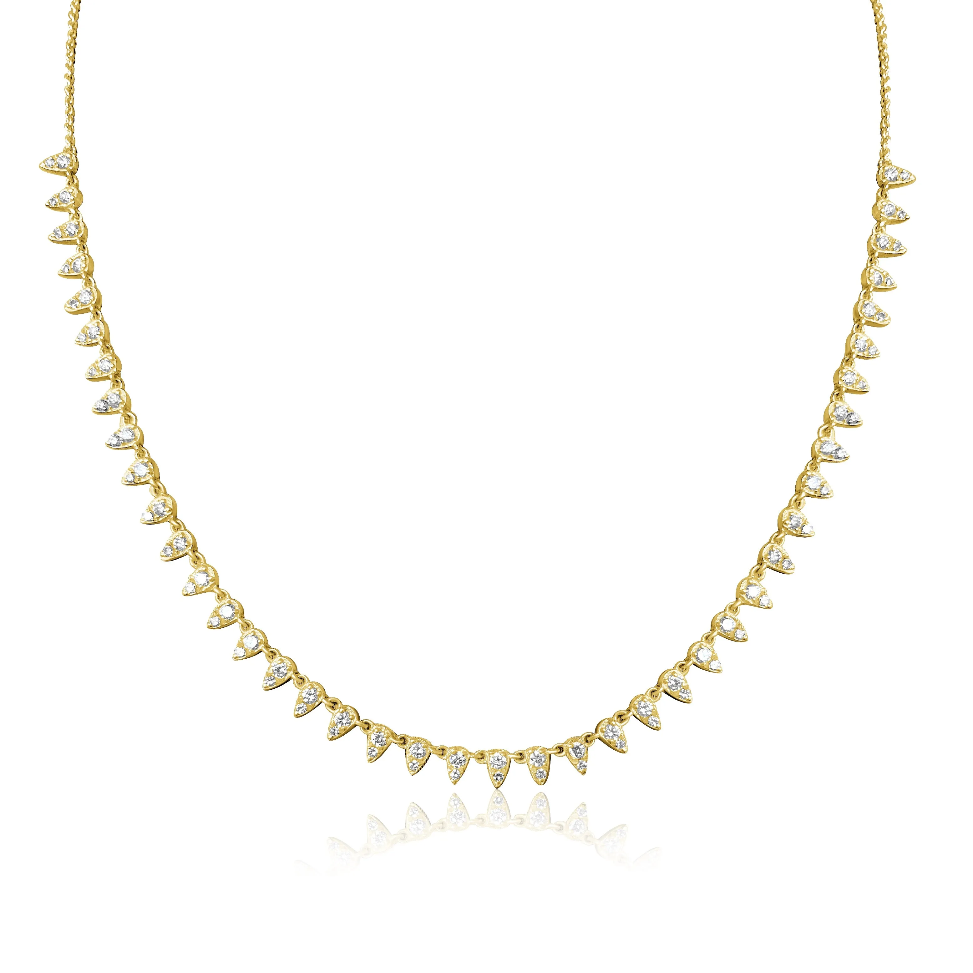 14KT Gold Diamond Queen Necklace, Best Seller !
