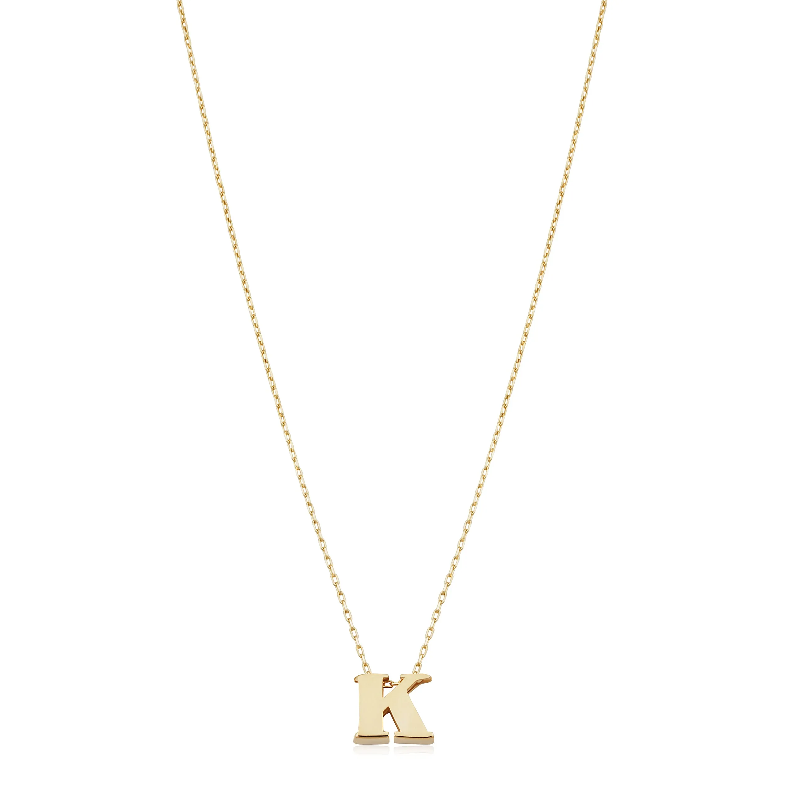 14KT Yellow Gold Initial Necklace