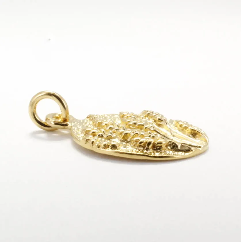 14kt Yellow Gold Vermeil Wheat Field Charm