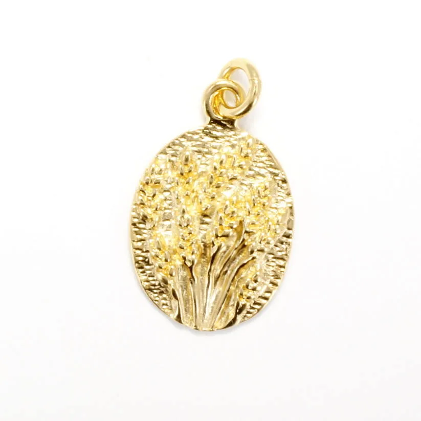 14kt Yellow Gold Vermeil Wheat Field Charm