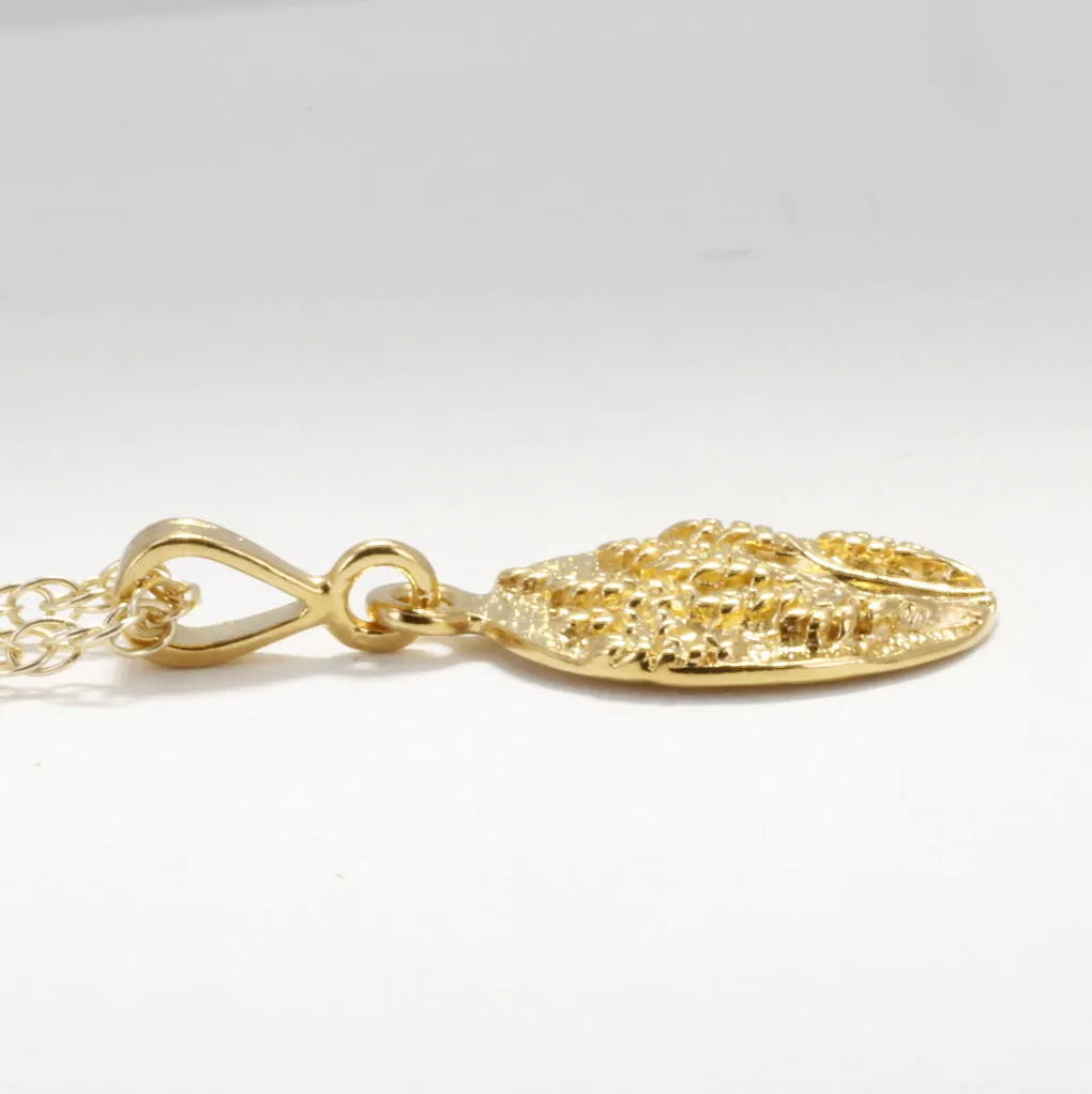14kt Yellow Gold Vermeil Wheat Field Necklace