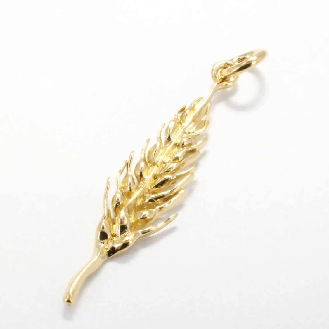 14kt Yellow Gold Vermeil Wheat Head Charm
