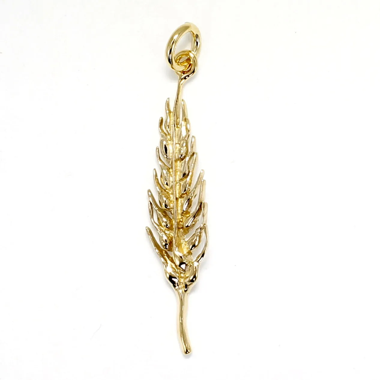 14kt Yellow Gold Vermeil Wheat Head Charm