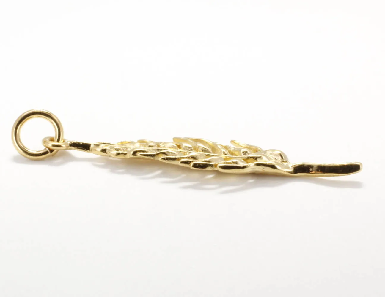 14kt Yellow Gold Vermeil Wheat Head Charm
