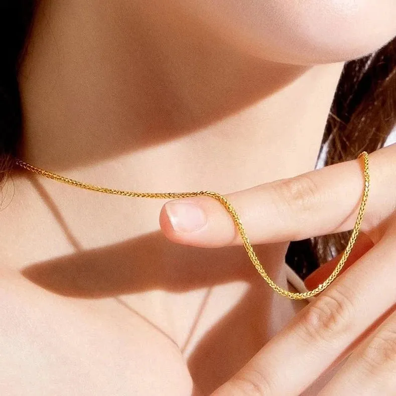 18k Gold Chopin Chain Necklace