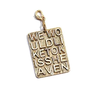 20K "We Would Like to Kiss Heaven" Diamond Pendant
