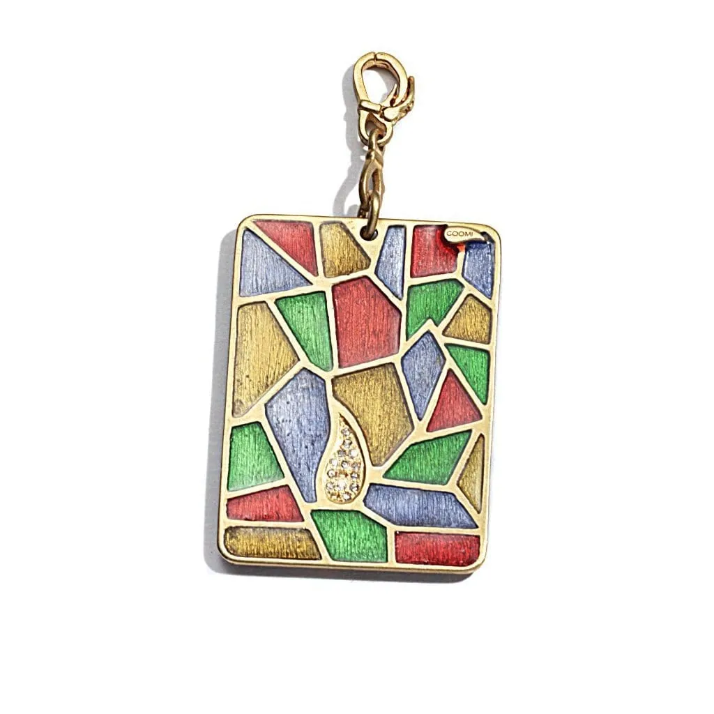 20K "We Would Like to Kiss Heaven" Diamond Pendant