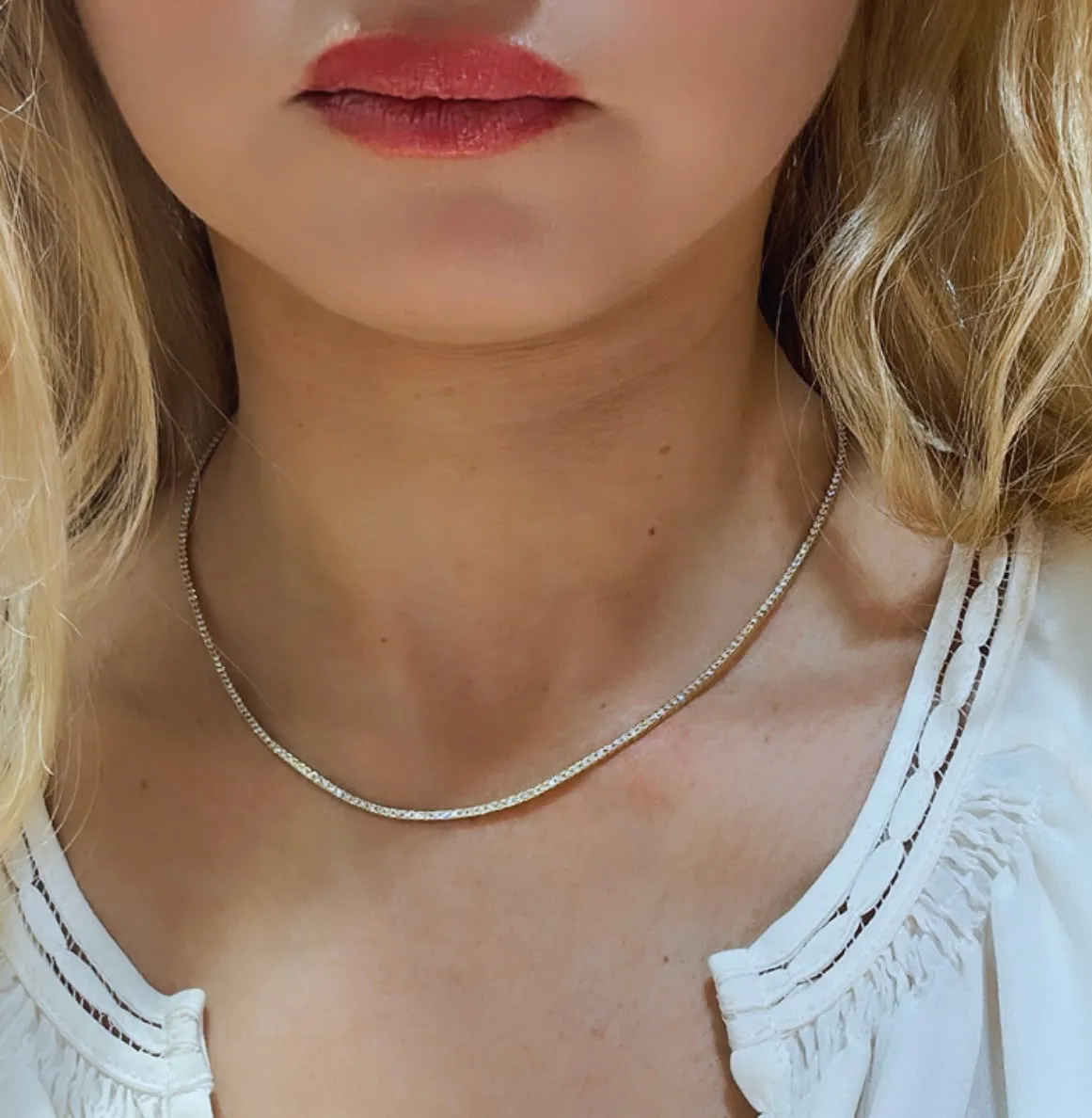 2.24ct tw Diamond Riviera Line Tennis Necklace
