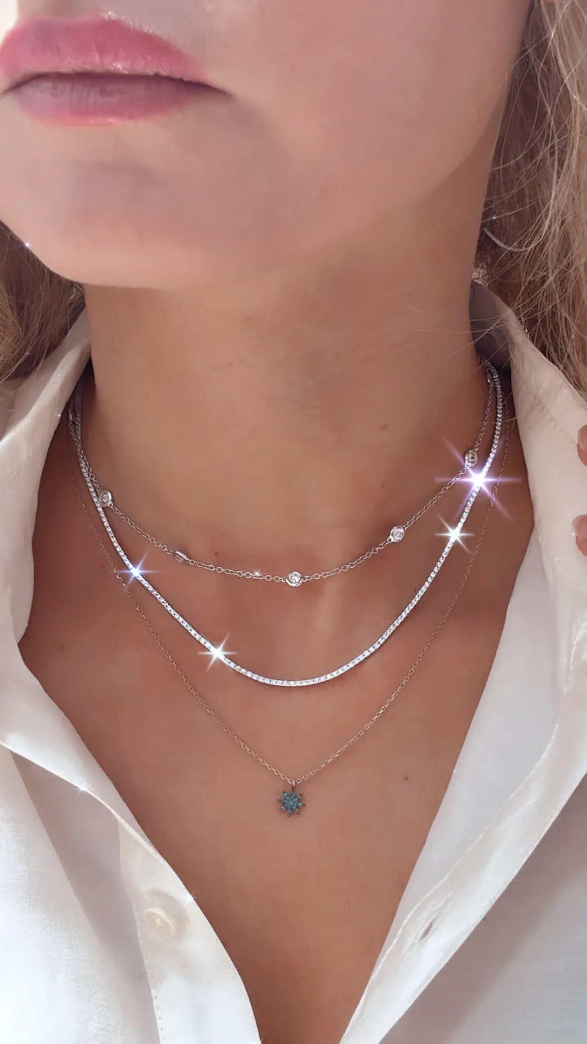 2.26ct tw Diamond Riviera Line Tennis Necklace