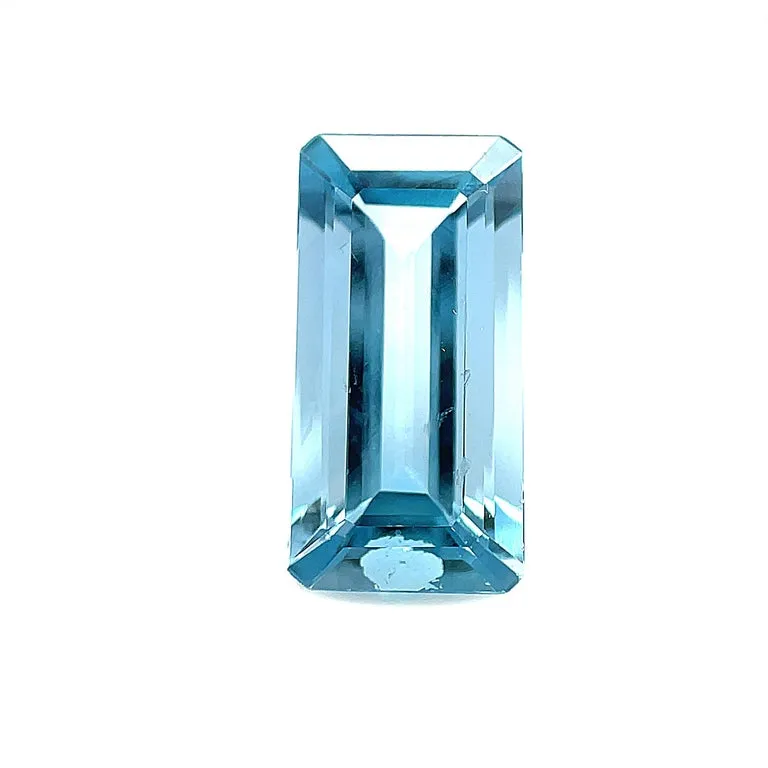 3.37 Carat Emerald Cut Octagonal Loose Unset Aquamarine Gemstone
