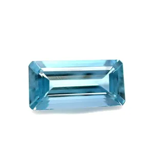 3.37 Carat Emerald Cut Octagonal Loose Unset Aquamarine Gemstone