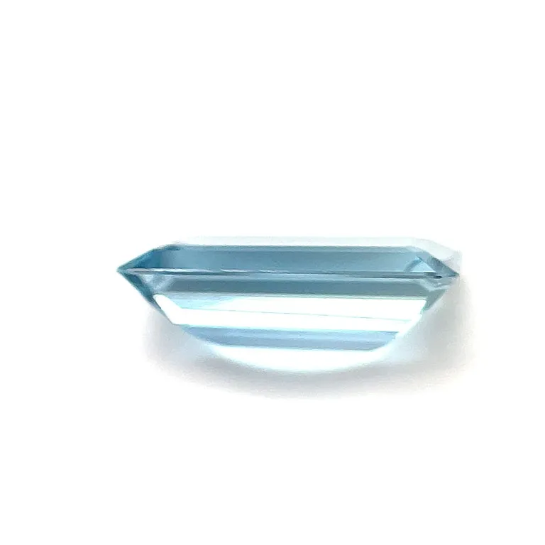 3.37 Carat Emerald Cut Octagonal Loose Unset Aquamarine Gemstone