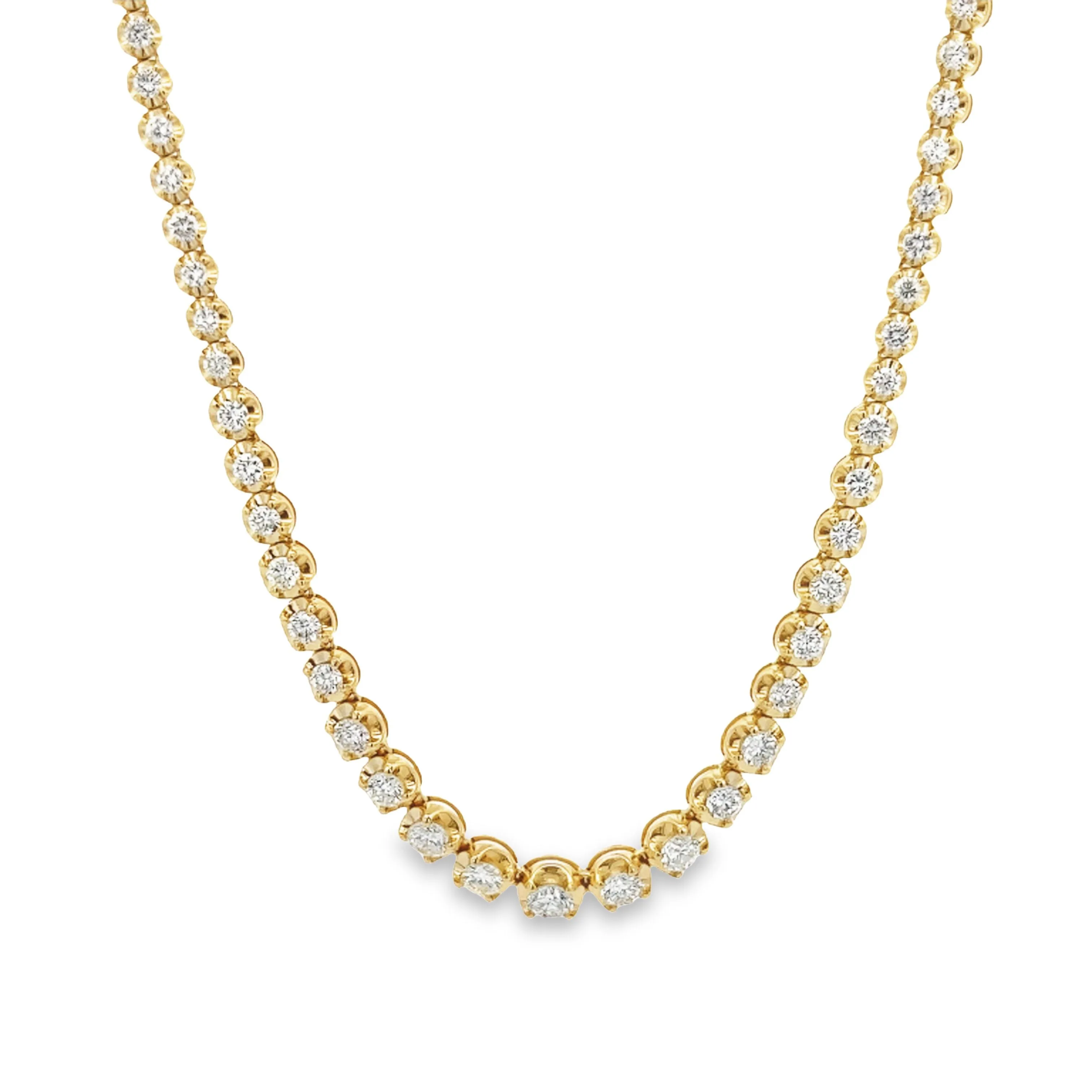 5.00ct 14k Yellow Gold Diamond Necklace