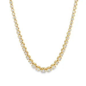 5.00ct 14k Yellow Gold Diamond Necklace