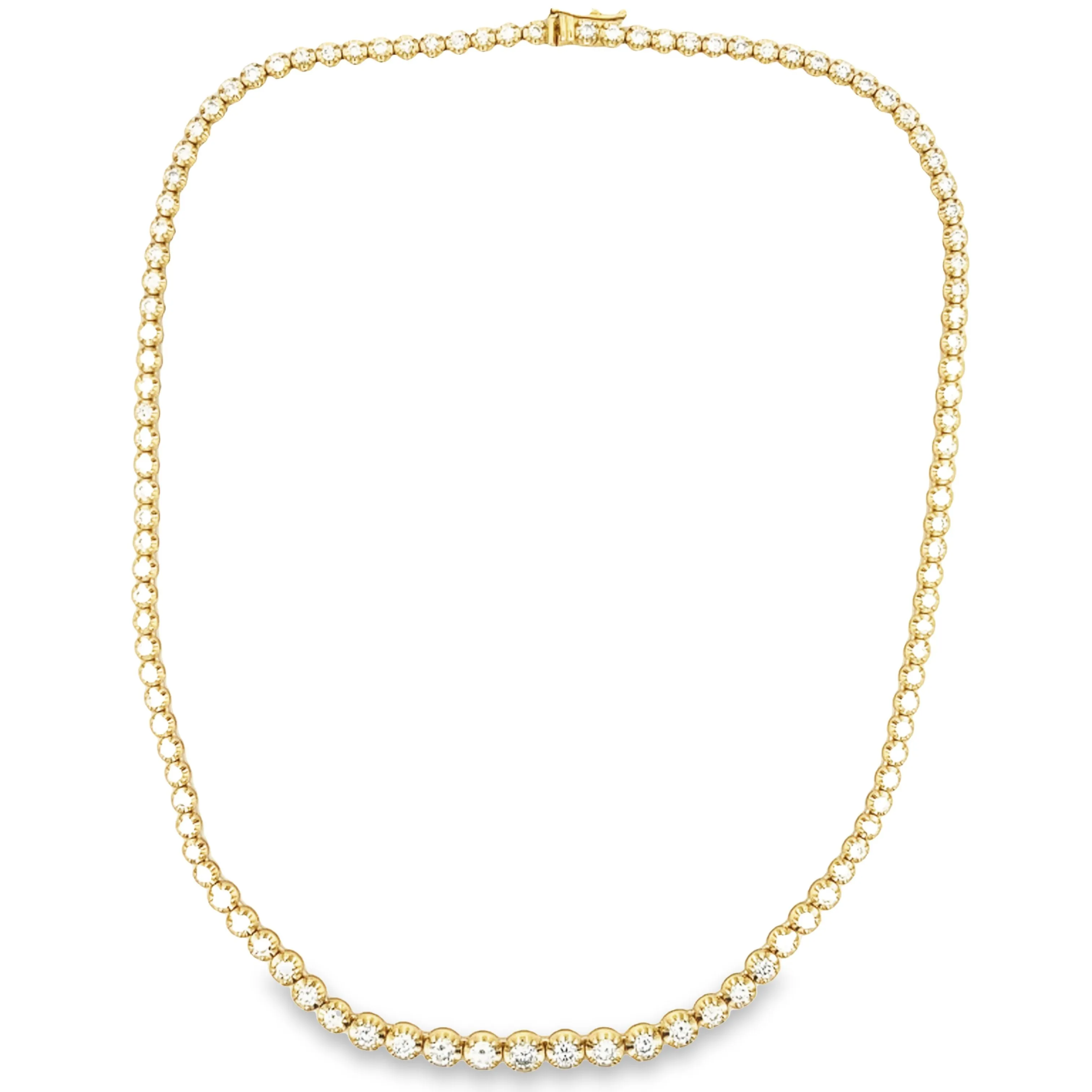 5.00ct 14k Yellow Gold Diamond Necklace