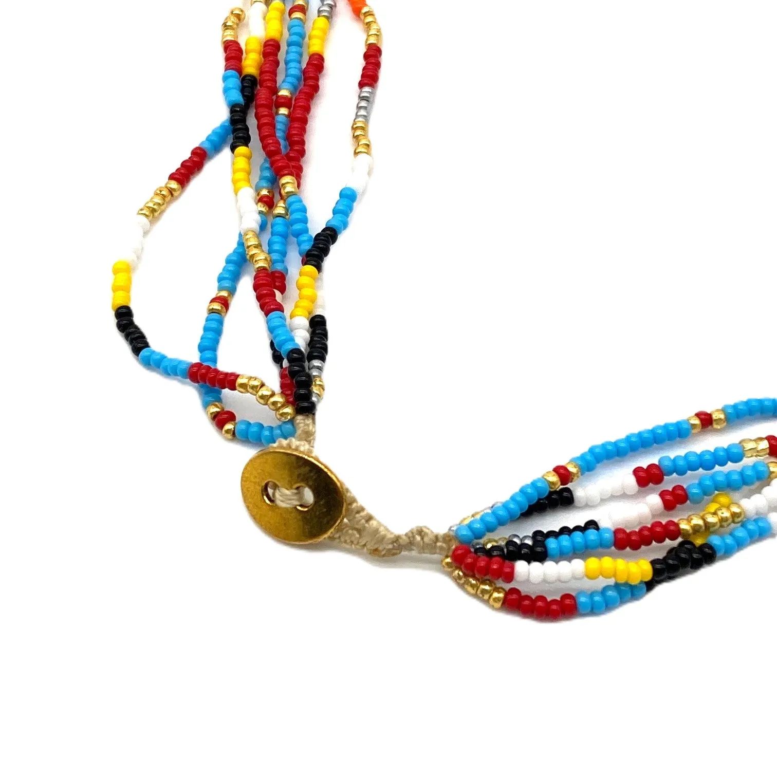6 Strand Necklace - PARAKEET