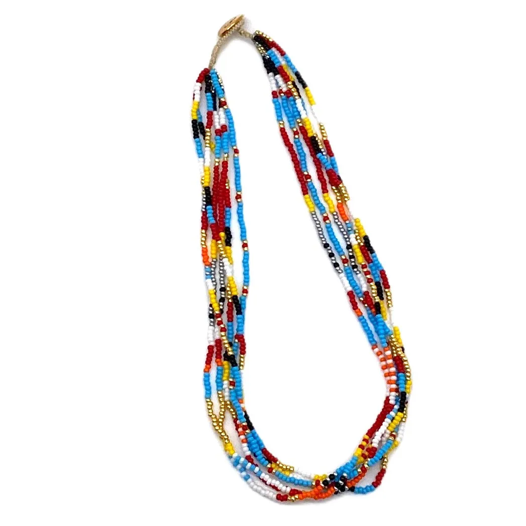 6 Strand Necklace - PARAKEET