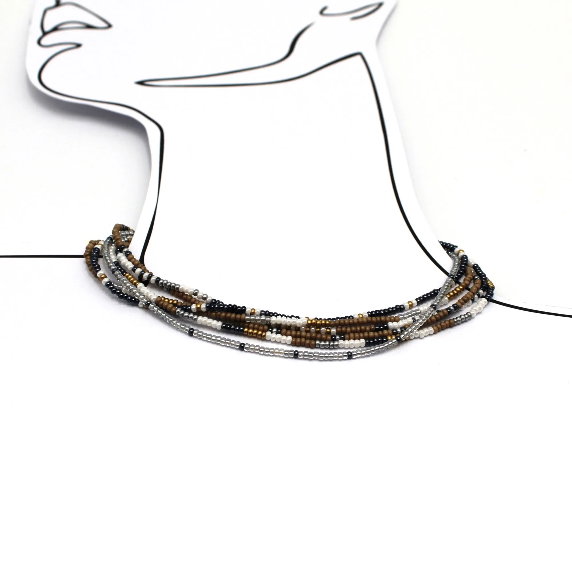6 Strand Necklace - SANDPIPER