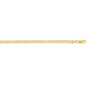 9ct Yellow Gold 55cm Curb Chain Necklace