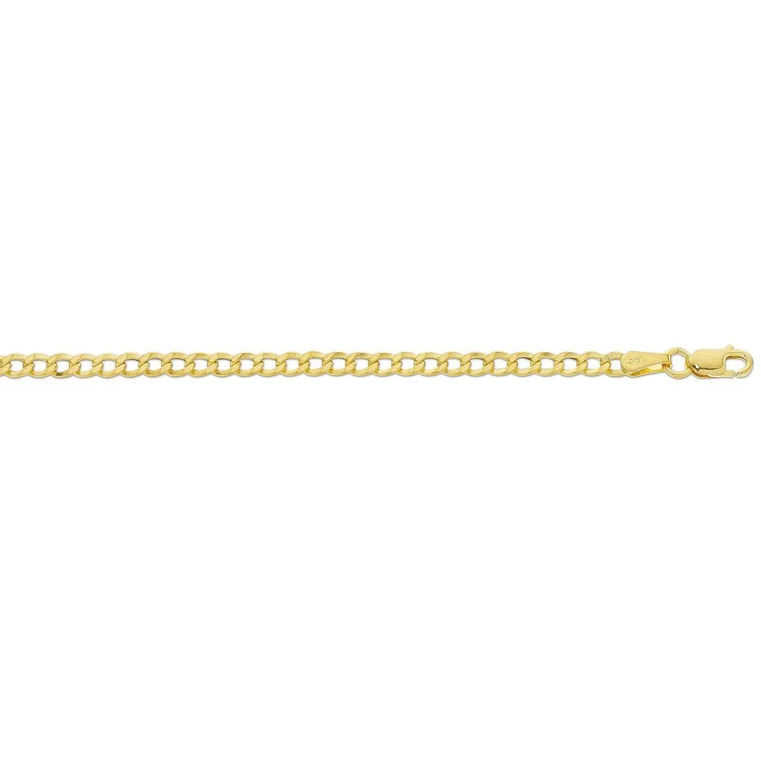 9ct Yellow Gold 55cm Curb Chain Necklace