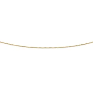 9ct Yellow Gold Silver Infused Belcher Necklace Chain 65cm