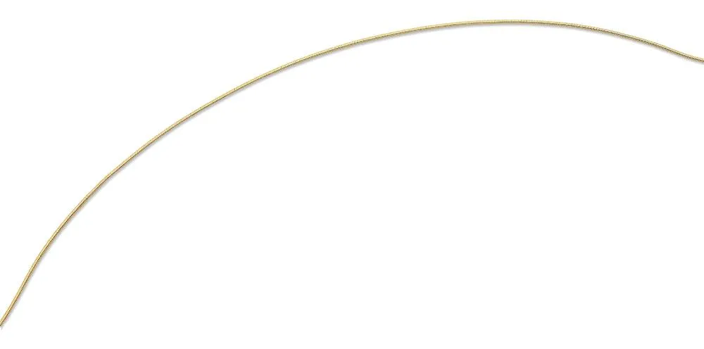 9ct Yellow Gold Silver Infused Square Snake Chain Necklace 45cm