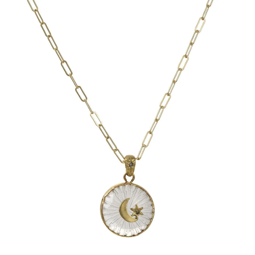 Acanthus - Crescent Star "Growth" Diamond Necklace